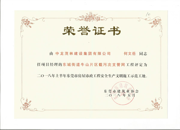 榮譽(yù)證書(shū)